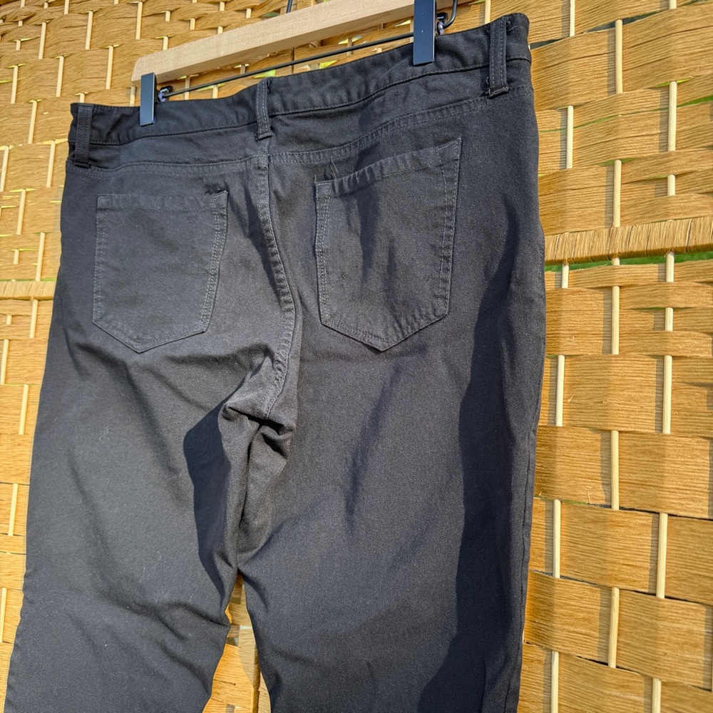 Banana Republic Black Straight Leg Pants Women’s Size 14 Viscose & Cotton Blend - Picture 11 of 14